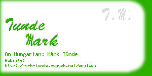 tunde mark business card